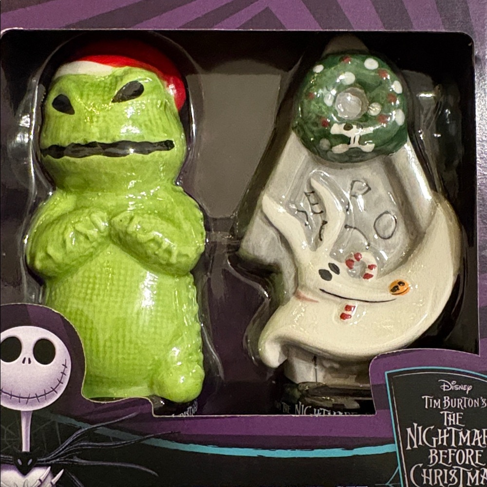 Nightmare Before Christmas Zero Dog & Oogie Boogie Salt & Pepper Shakers new